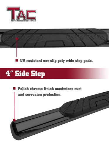 Tac - Estribos Laterales Para Nissan Frontier Crew Cab Truck Foto 4