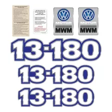 Kit Adesivo Volkswagen 13-180 Emblema Mwm Caminhão Cmk42