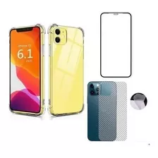 Capa Para iPhone 11 12 Pro Max +pelicula 3d Vidro +traseira 