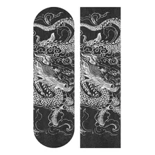 Nigbin Art Chinese Dragon Skateboard Grip Tape Sheet Bubble 