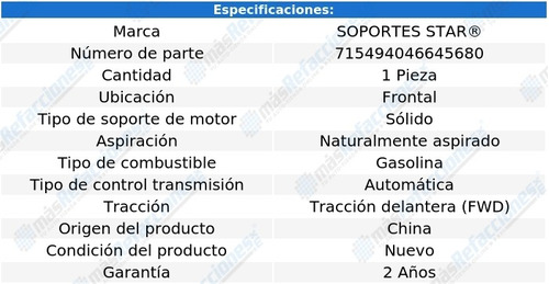 Soporte Motor Frontal Para Hyundai Xg350 V6 3.5l 02-05 Foto 2