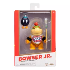 Super Mario Bowser Jr Bowsy Figura Articulada 8cm Jakks Oro