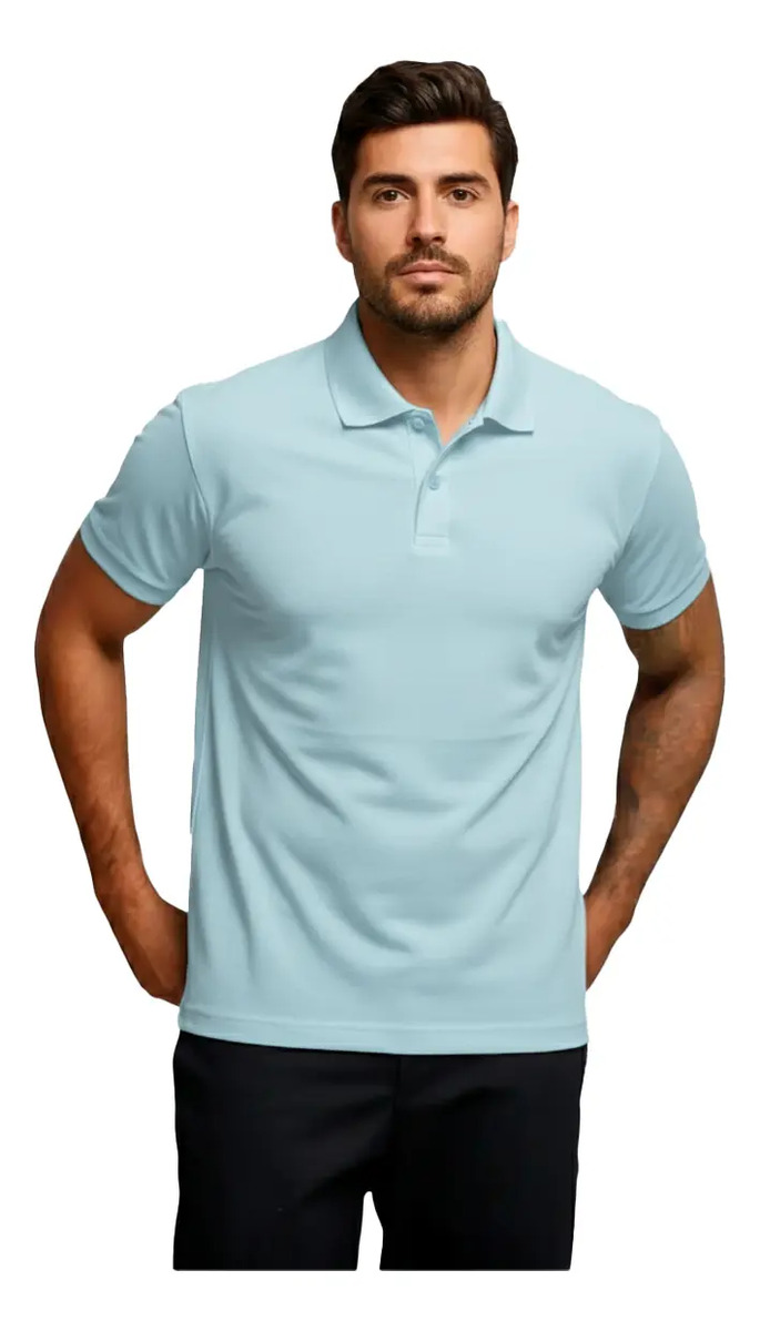 Chombas Hombre Pique Remera Premium Talles Del S Al Xxxxxl Celeste M