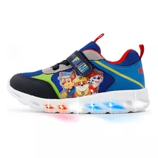 Tenis Original Paw Patrol Chase Marshall Con Luces Para Niño