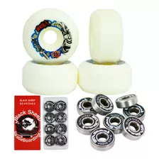 Roda Skate Next 54mm 101a Com Rolamento Black Sheep Reds 