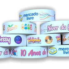 300 Pulseira De Identificação Personalizada - Colorida