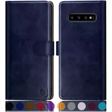 Funda Azul Tipo Billetera Para Galaxy S10 Plus