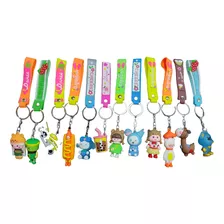 Pack 12 Llaveros De Silicona Figuras De Niños Mixtas