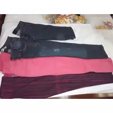 3 Calças 1 Bermuda Em Jeans