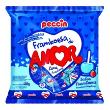 Pacote Pirulito Framboesa Do Amor 480g C/24 Unids - Peccin