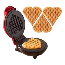 Mini Maquina Wafer Waffle Coração 110v Molde Eletrico Promo