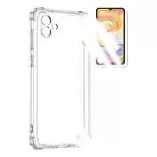 Funda Samsung A04 Protector Transparente Mas Vidrio