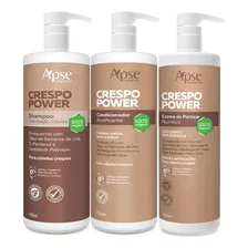  Kit Shampoo Condicionador Creme Crespo Power Apse