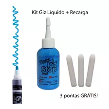 Caneta Giz Líquido + Recarga 50ml + 3 Pontas Grátis!