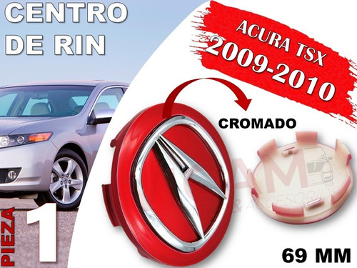 Centro De Rin Acura Tsx 2009-2010 69 Mm (rojo) Foto 2