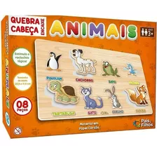 Quebra-cabeça Encaixe Animais Desenvolve Raciocínio Lógico