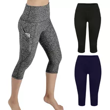 Set X3 Calzas Deportiva Pescadora Legging C/bolsillo El Rey