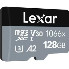 Tarjeta De Memoria Micro Sd Lexar 1066x 128 Gb 4k A2 160 Mb/s