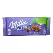 Chocolate Ao Leite Com Avelã Inteira Milka Importado 100g