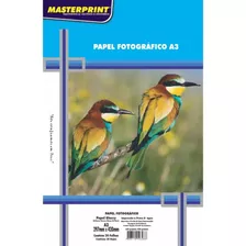 Papel Fotográfico A3 230g Glossy Branco Masterprint 100 Fls