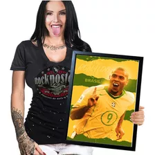 Poster Quadro Ronaldo Fenomeno 09 A3 42x29cm Com Moldura