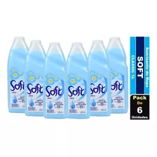 6pack Suavizante Liquido Soft Classic 1 Litro