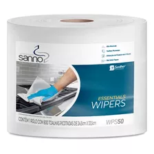 Pano Multiuso Wiper Rolo Branco 800 Folhas Wps50 Santher 