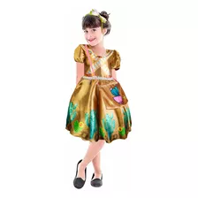 Vestido Maria Bonita Infantil Festa Junina Cactos Completa