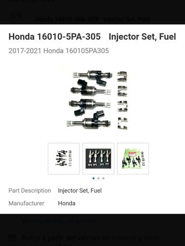Inyector Honda Crv  Foto 6
