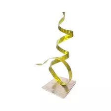 Jorge Calvo Metalart Escultura Amarilla Med 41 X 30 X 16 Cm