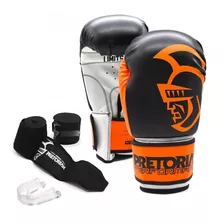 Kit Boxe Muay Thai Performance Luva Bandagem Bucal Pretorian