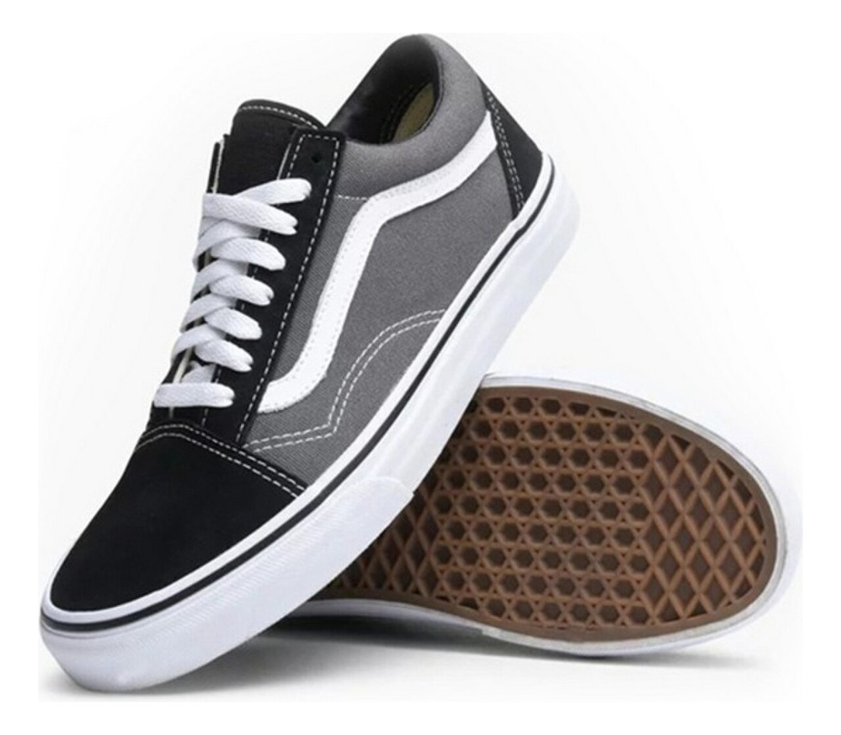 Zapatillas Vans Old Skool Clasicas Black Grey Originales!