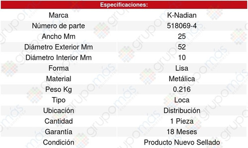 Polea Guia Distribucion 323 Protege 4cil 1.6l 93/94 8593455 Foto 3