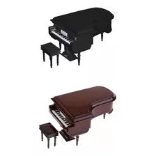 2x Mini Piano Modelo Madera Decorativa+plástico Para