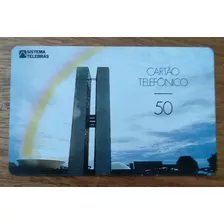 Cartão Telefone Telebras 1992. Congresso Nacional Brasilia.