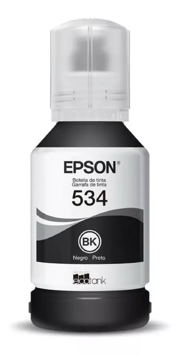 Tinta Para Impressora Epson T534 Ecotank Black Preta 120ml