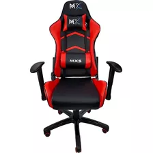 Cadeira Gamer Mx5 Giratória Encosto Reclinável 180 Preto Red