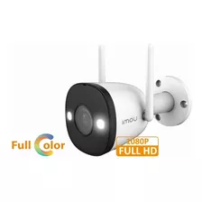 Cámara Seguridad Ip Wifi Imou Exterior Bullet 2e 2mp Full Hd Color Blanco