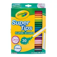 Crayola Super Tips Original 20 Plumones Delgados Marcadores