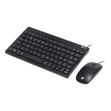 Kit Mini Teclado E Mouse Usb Corp Flat - Teclas Chocolate - Cor Do Mouse Preto Cor Do Teclado Preto