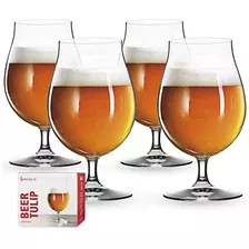 Vasos De Tulipán Clásicos De Cerveza Spiegelau, Juego De 4, 