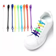 Cordones De Colores Elásticos En Silicona Zapatos 12 Pcs