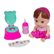 Boneca Bebê Little Dolls Faz Xixi No Peniquinho Mamadeira