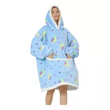 Poncho Buzo Sherpa Estampado 