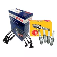 Kit Cables Bosch + Bujias Ngk Fiat Mobi 1.0 8v Motor Fire