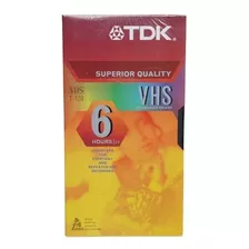 Fita Cassete - Vhs - T-120 - Tdk - 6 Hours - Novo E Lacrado