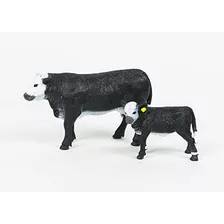 1/20 De La Vaca Y Del Becerro Negro Calvo Por País Grande Ju