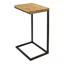 Mesa De Apoio Para Sofá De Canto Estilo Industrial - 65 Cm