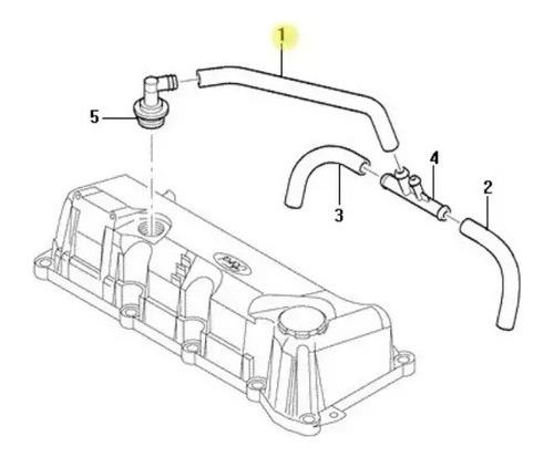 Valvula Pcv Ventilacin Ford Fiesta Ikon Ka Ecosport 1.6 Ate Foto 4