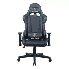 Cadeira De Escritório Top Tag Hs036 Gamer Ergonômica Preta Com Estofado De Mesh